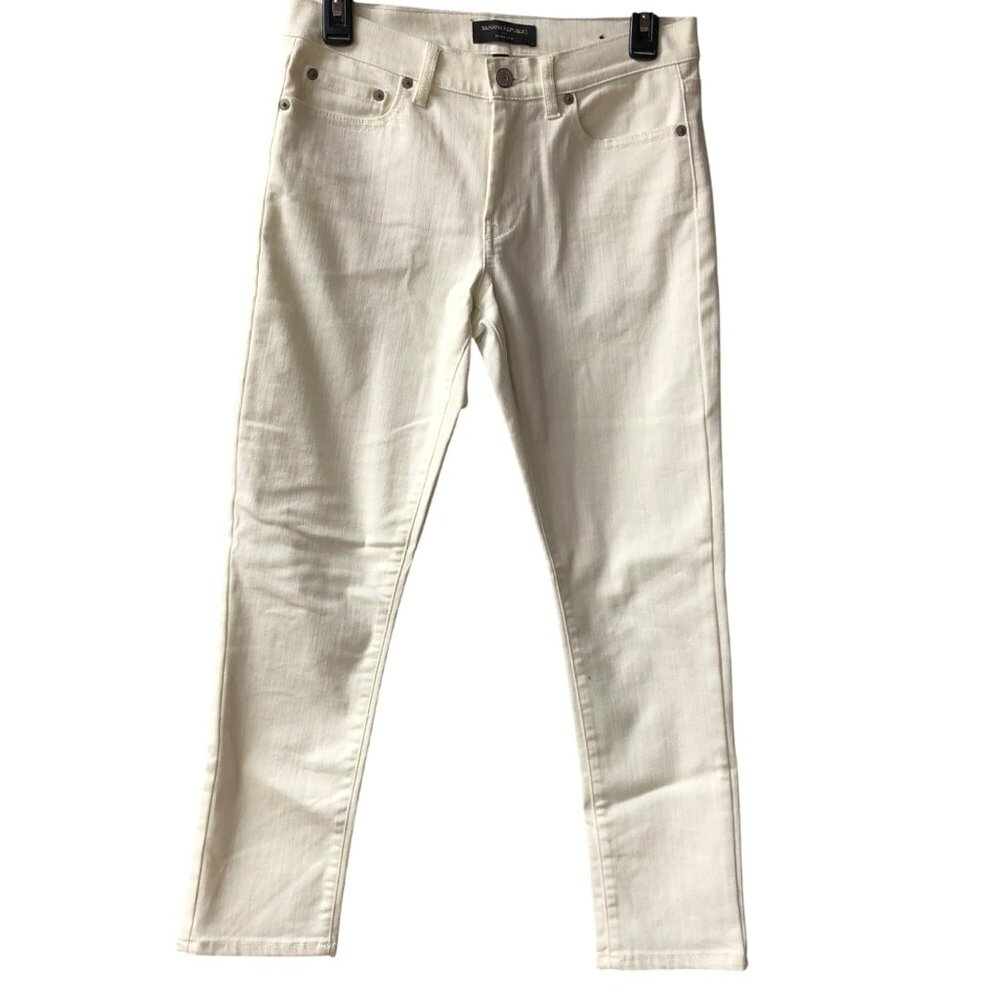 Banana Republic White Skinny Crop‎  Jeans 27/4
